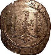France 1/4 Teston (Immobilization in the name of Charles V. Besancon) KM# 20 MONETA CIV IMP BISONT coin reverse