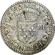 France 1/8 ECU Gaston 1640  GASTON VSVF PRINC SOVV DOM G V III coin obverse