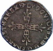 France 1/8 ECU (Louis XIII Bearn) LVDOVICVS XIII D G FRANC ET NA REX coin obverse France 1/8 ECU (Louis XIII Bearn) LVDOVICVS XIII D G FRANC ET NA REX coin obverse