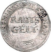 France 1 Batzen (Ferdinand II. City of Hagenau) KM# 36 FERDINAND. II. ROM. IMP. SEM. AVG: RAHTS .GELT coin reverse France 1 Batzen (Ferdinand II. City of Hagenau) KM# 36 FERDINAND. II. ROM. IMP. SEM. AVG: RAHTS .GELT coin reverse