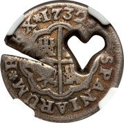France 1 Bit Martinique Coinage ND (1764)  KM# 7 1732 HISPANIARUM REX coin reverse France 1 Bit Martinique Coinage ND (1764)  KM# 7 1732 HISPANIARUM REX coin reverse
