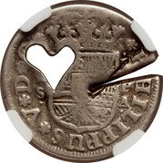 France 1 Bit Martinique Coinage ND (1764)  KM# 7 PHILIPPUS V D coin obverse France 1 Bit Martinique Coinage ND (1764)  KM# 7 PHILIPPUS V D coin obverse