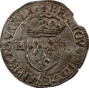 France 1 Douzain (Henri IV. Aix-en-Provence) HENRICVS IIII D G FRAN ET NAVA REX H H coin obverse France 1 Douzain (Henri IV. Aix-en-Provence) HENRICVS IIII D G FRAN ET NAVA REX H H coin obverse