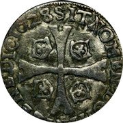 France 1 Douzain (Louis XIII. Cross) SIT NOMEN. DOMINI. BENEDIC 1628 coin reverse France 1 Douzain (Louis XIII. Cross) SIT NOMEN. DOMINI. BENEDIC 1628 coin reverse