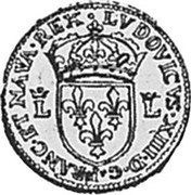 France 1 Douzain Louis XIII Essai 1639 A KM# PnE12 L L LVDOVICVS XIII D G FRANC ET NAVA REX coin obverse France 1 Douzain Louis XIII Essai 1639 A KM# PnE12 L L LVDOVICVS XIII D G FRANC ET NAVA REX coin obverse