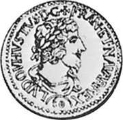 France 1 ECU D'or Louis XIII. Essai 1634 KM# E2 LVDOVHVSTVS D G FRAN ET NAVAR REX coin obverse France 1 ECU D'or Louis XIII. Essai 1634 KM# E2 LVDOVHVSTVS D G FRAN ET NAVAR REX coin obverse