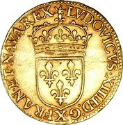 France 1 ECU (Louis XIV. Sun) LVDOVICVS XIIII D G X FRAN ET NAVA REX coin obverse France 1 ECU (Louis XIV. Sun) LVDOVICVS XIIII D G X FRAN ET NAVA REX coin obverse