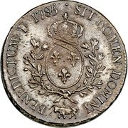 France 1 ECU (Louis XVI) SIT NOMEN DOMINI BENEDICTUM 1785 coin reverse France 1 ECU (Louis XVI) SIT NOMEN DOMINI BENEDICTUM 1785 coin reverse