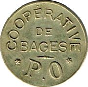 France 1 Franc Cooperative. Bages ND  COOPÉRATIVE DE BAGES P.O coin obverse France 1 Franc Cooperative. Bages ND  COOPÉRATIVE DE BAGES P.O coin obverse