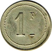 France 1 Franc Cooperative. Bages ND  1 F coin reverse France 1 Franc Cooperative. Bages ND  1 F coin reverse