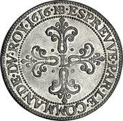 France 1 Franc (Louis XIII. Essai) KM# Pn10 L NB ESPREVVE PAR LE COMMANDE DV ROY 1616 coin reverse France 1 Franc (Louis XIII. Essai) KM# Pn10 L NB ESPREVVE PAR LE COMMANDE DV ROY 1616 coin reverse