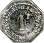 France 1 Franc Pellerin & Chapron. Paris ND  APPROVT DES MARCHES 1 F PELLERIN & CHAPRON coin reverse France 1 Franc Pellerin & Chapron. Paris ND  APPROVT DES MARCHES 1 F PELLERIN & CHAPRON coin reverse