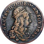 France 1 Liard (Charles II) CHARLES II D DE MANTOV 1655 coin obverse