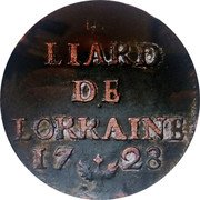 France Liard (Leopold I. Lorraine) KM# 81 LIARD DE LORRAINE 17 28 coin reverse France Liard (Leopold I. Lorraine) KM# 81 LIARD DE LORRAINE 17 28 coin reverse