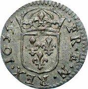 France 1 Liard (Louis XIV. Lyon) FR. E. N. REX. 1655. coin reverse France 1 Liard (Louis XIV. Lyon) FR. E. N. REX. 1655. coin reverse