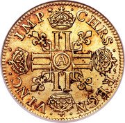 France 1 Louis D'or (Louis XIII) CHRS REGN VINC IMP A coin reverse France 1 Louis D'or (Louis XIII) CHRS REGN VINC IMP A coin reverse