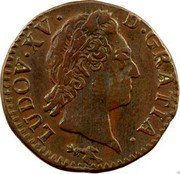 France 1 Sol (Louis XV. Besancon Mint) KM# 545.13 LUDOV XV D GRATIA coin obverse France 1 Sol (Louis XV. Besancon Mint) KM# 545.13 LUDOV XV D GRATIA coin obverse