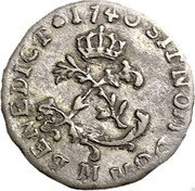 France 1 Sol Louis XV. Toulouse 1740 M KM# 501.17 1740 SIT NOM DOM M BENEDICT. coin reverse France 1 Sol Louis XV. Toulouse 1740 M KM# 501.17 1740 SIT NOM DOM M BENEDICT. coin reverse