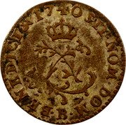 France 1 Sol (Louis XV. Rouen) KM# 501.15 1740 SIT NOM DOM B BENEDICT coin reverse France 1 Sol (Louis XV. Rouen) KM# 501.15 1740 SIT NOM DOM B BENEDICT coin reverse