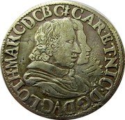 France 1 Teston (Charles IV and Nicole. Duchy of Lorraine) KM# 30 CAR ET NIC D G DVC LOTH MARC D.C.B.G coin obverse