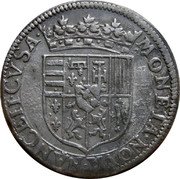 France 1 Teston (Henry II. Duchy of Lorraine) KM# 17.1 MONETA.NOVA.NANCEII.CVSA. coin reverse