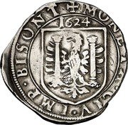 France 1 Teston (Immobilization in the name of Charles V. Besancon) KM# 25 MONETA. CIV. IMP. BISONT 1624 coin reverse France 1 Teston (Immobilization in the name of Charles V. Besancon) KM# 25 MONETA. CIV. IMP. BISONT 1624 coin reverse