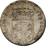 France 1 Teston (Leopold I Jerusalem Shield) KM# 96 IN TE DOMINE SPERAVI 1716 coin reverse France 1 Teston (Leopold I Jerusalem Shield) KM# 96 IN TE DOMINE SPERAVI 1716 coin reverse