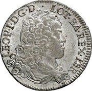France 1 Teston (Leopold I. Lorraine) KM# 90 LEOP I D G D LOT BA REX IE coin obverse France 1 Teston (Leopold I. Lorraine) KM# 90 LEOP I D G D LOT BA REX IE coin obverse