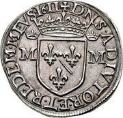 France 1 Teston (Mary. 1st Type) DNS. ADIVTOR. ET. REDEM. MEVS. 1611 coin reverse