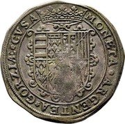 France 1 Thaler (Charles. Abbey of Gorze) KM# 20 MONETA. ARGENTEA. GORZIÆ. CVSA. coin reverse France 1 Thaler (Charles. Abbey of Gorze) KM# 20 MONETA. ARGENTEA. GORZIÆ. CVSA. coin reverse