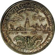 France 1 Thaler (Leopold I. City of Colmar) KM# 18 MONETA NO LIBERAE CIVIT IMP COLMAR 1666 COLLMAR coin obverse France 1 Thaler (Leopold I. City of Colmar) KM# 18 MONETA NO LIBERAE CIVIT IMP COLMAR 1666 COLLMAR coin obverse