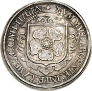 France 1 Thaler (Leopold I. City of Hagenau) KM# 54 NVMMVS ARGENTE IMPE CAME AC CIVIT HAGEN 1665 coin obverse France 1 Thaler (Leopold I. City of Hagenau) KM# 54 NVMMVS ARGENTE IMPE CAME AC CIVIT HAGEN 1665 coin obverse