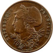 France 10 Centimes Essai by Malbet 1849 F. MALBET RÉPUBLIQUE FRANÇAISE coin obverse