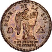 France 10 Centimes (Louis XVII- pattern) RÉGNE DE LA LOI RÉPUBLIQUE FRANÇAISE coin reverse France 10 Centimes (Louis XVII- pattern) RÉGNE DE LA LOI RÉPUBLIQUE FRANÇAISE coin reverse