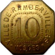 France 10 Centimes (Ville de Rambervillers) VILLE DE RAMBERVILLERS 10 VOSGES coin obverse