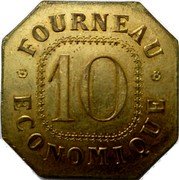 France 10 Centimes (Ville de Rambervillers) FOURNEAU 10 ECONOMIQUE coin reverse