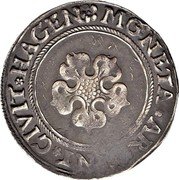 France 12 Kreuzer (Ferdinand II Small Arms. City of Hagenau) KM# 37 MONETA. ARGENT. CIVIT. HAGEN coin obverse France 12 Kreuzer (Ferdinand II Small Arms. City of Hagenau) KM# 37 MONETA. ARGENT. CIVIT. HAGEN coin obverse