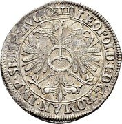 France 12 Kreuzer Leopold I Baroque Shield. City of Hagenau 1665  KM# 53 LEOPOLD I D G ROMAN IMP SEMP AVG XII coin reverse France 12 Kreuzer Leopold I Baroque Shield. City of Hagenau 1665  KM# 53 LEOPOLD I D G ROMAN IMP SEMP AVG XII coin reverse