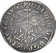 France 12 Kreuzer Leopold I. City of Hagenau 1667  LEOPOLD I D G ROM IMP SE AVG XII coin reverse France 12 Kreuzer Leopold I. City of Hagenau 1667  LEOPOLD I D G ROM IMP SE AVG XII coin reverse