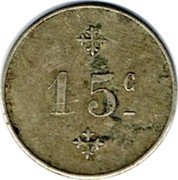 France 15 Centimes Joseph Wersinger Belfort ND  15 C coin reverse France 15 Centimes Joseph Wersinger Belfort ND  15 C coin reverse