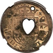 France 2 Bits Martinique Coinage ND (1761-1764)  Host years 1716-1729 KM# 3 CAROLVS III D G... coin obverse France 2 Bits Martinique Coinage ND (1761-1764)  Host years 1716-1729 KM# 3 CAROLVS III D G... coin obverse