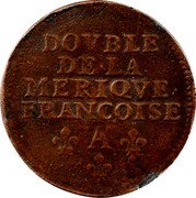 France 2 Deniers (French Colonies) DOVBLE DE LA MERIQUE FRANÇOISE coin reverse France 2 Deniers (French Colonies) DOVBLE DE LA MERIQUE FRANÇOISE coin reverse