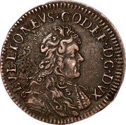 France Double Franc Godefroy Maurice 1683Â .GODEF. D. G. DVX BVLLIONEVS coin obverse France Double Franc Godefroy Maurice 1683Â .GODEF. D. G. DVX BVLLIONEVS coin obverse