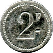 France 2 Francs (St Sulpice) 2F coin reverse France 2 Francs (St Sulpice) 2F coin reverse
