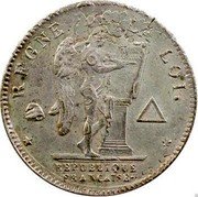 France 2 Sols Louis XVII- Essai 1792 No Date CONSTI TUTION RÉPUBLIQUE FRANCAISE REGNE DE LA LOI coin reverse France 2 Sols Louis XVII- Essai 1792 No Date CONSTI TUTION RÉPUBLIQUE FRANCAISE REGNE DE LA LOI coin reverse