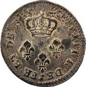 France 2 Sous 6 Deniers (Louis XVI Pattern) KM# Pn2 LOUIS XVI R DE FR ET DE NAV coin obverse France 2 Sous 6 Deniers (Louis XVI Pattern) KM# Pn2 LOUIS XVI R DE FR ET DE NAV coin obverse