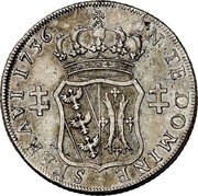 France 2 Testons (Francis III. Lorraine) IN TE DOMINE SPERAVI 1736 coin reverse France 2 Testons (Francis III. Lorraine) IN TE DOMINE SPERAVI 1736 coin reverse