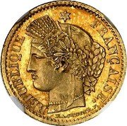 France 20 Centimes (Essai by Oudine) REPUBLIQUE FRANÇAISE. E.A.OUDINÉ.F. coin obverse France 20 Centimes (Essai by Oudine) REPUBLIQUE FRANÇAISE. E.A.OUDINÉ.F. coin obverse