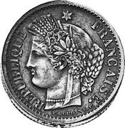 France 20 Centimes Essai by Oudine. Piedfort 1849 KM# P155 E.A.OUDINÉ.F. REPUBLIQUE FRANÇAISE. coin obverse France 20 Centimes Essai by Oudine. Piedfort 1849 KM# P155 E.A.OUDINÉ.F. REPUBLIQUE FRANÇAISE. coin obverse