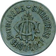 France 20 Centimes (La Compagnie Caille Paris) BREVETE S.G.D.G. DISTRIBUTEURS AUTOMATIQUES coin obverse France 20 Centimes (La Compagnie Caille Paris) BREVETE S.G.D.G. DISTRIBUTEURS AUTOMATIQUES coin obverse